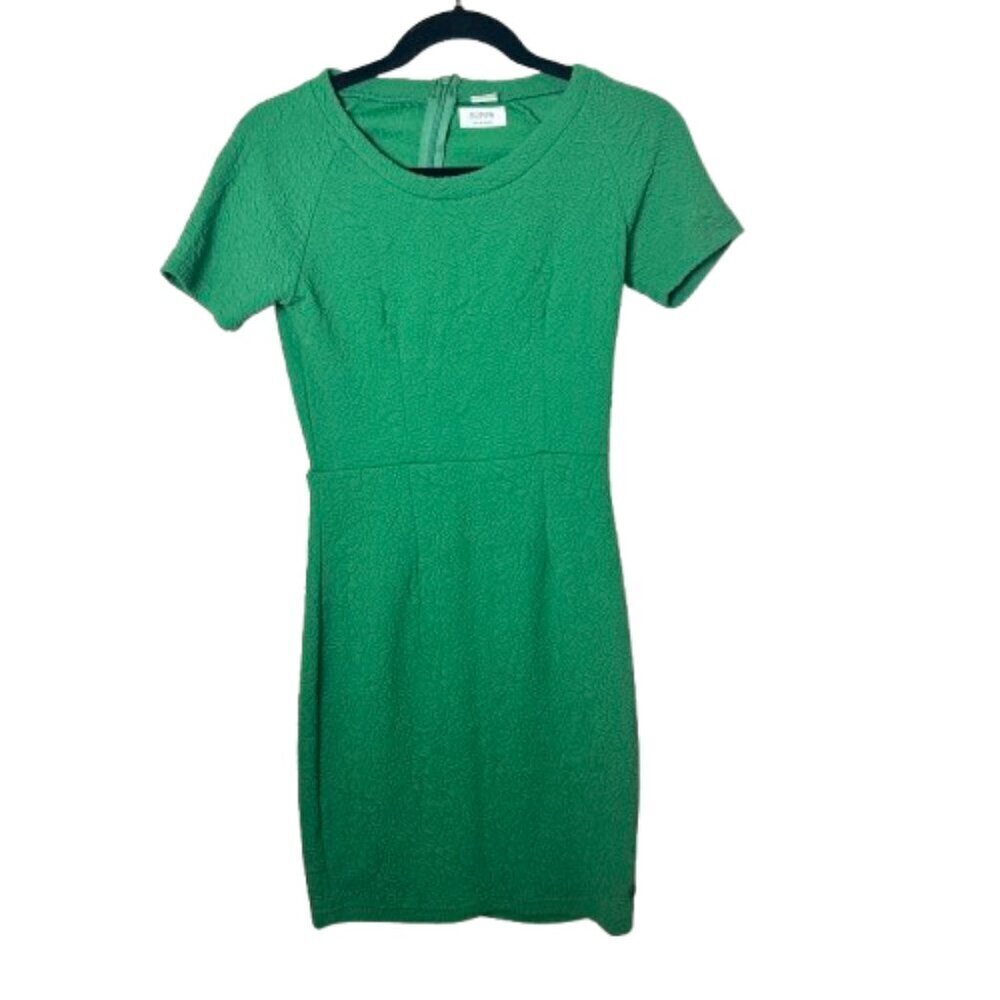 NUMPH for Anthropologie Textured Stretch Dress Size XS Green